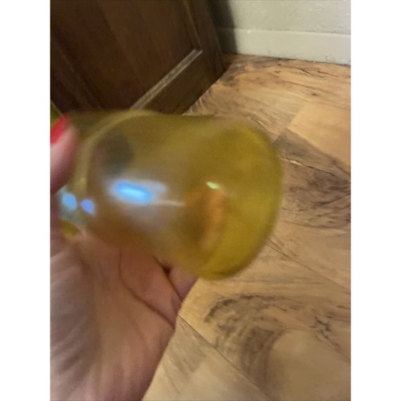 Vintage HJ STOTTER Acrylic Set Of 8 Yellow Stacking Tumbler Cups MCM Bar Ware - Picture 4 of 5